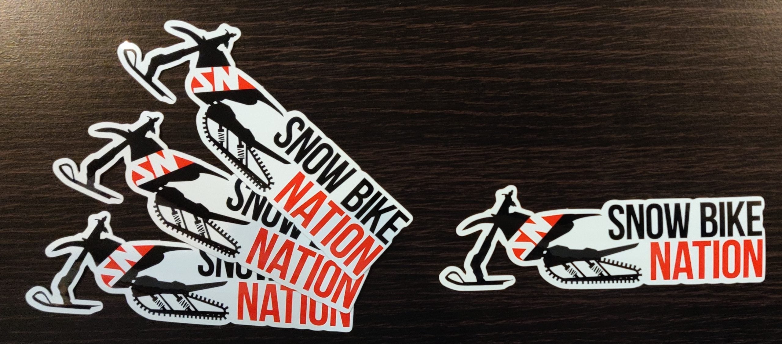 Snowbike Nation Stickers for Bikes, Cars & Gear